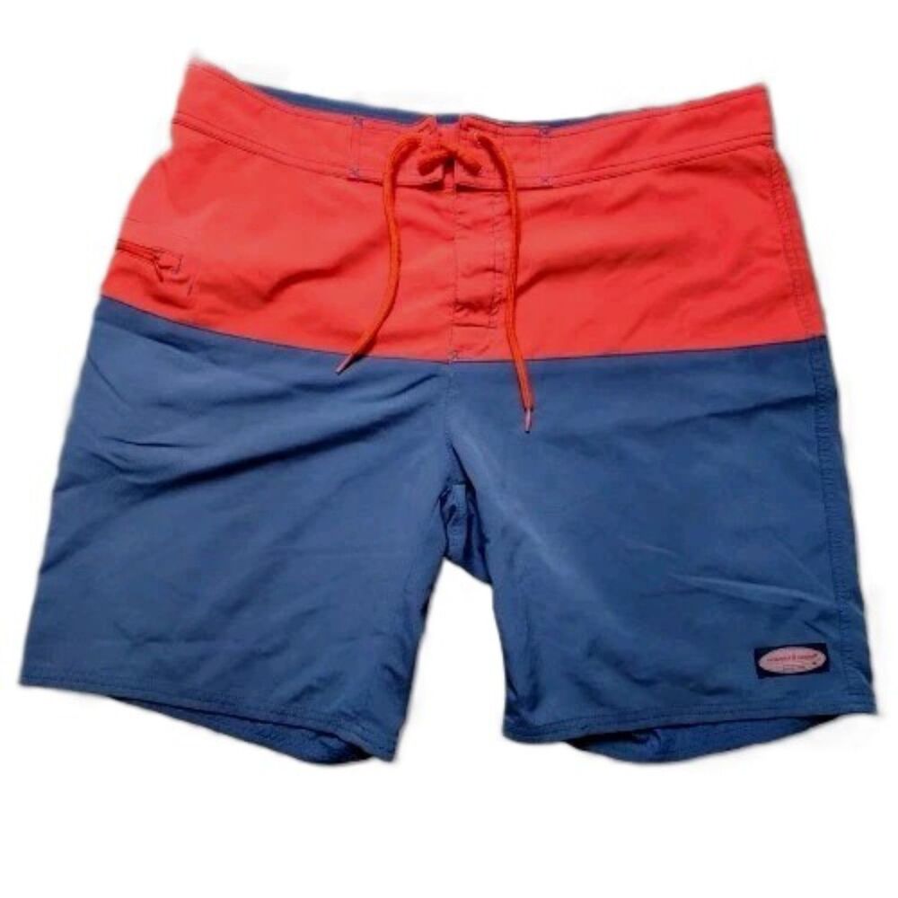 Vineyard Vines Colorblock Board Shorts Mens 36 Surf Swim Trunks